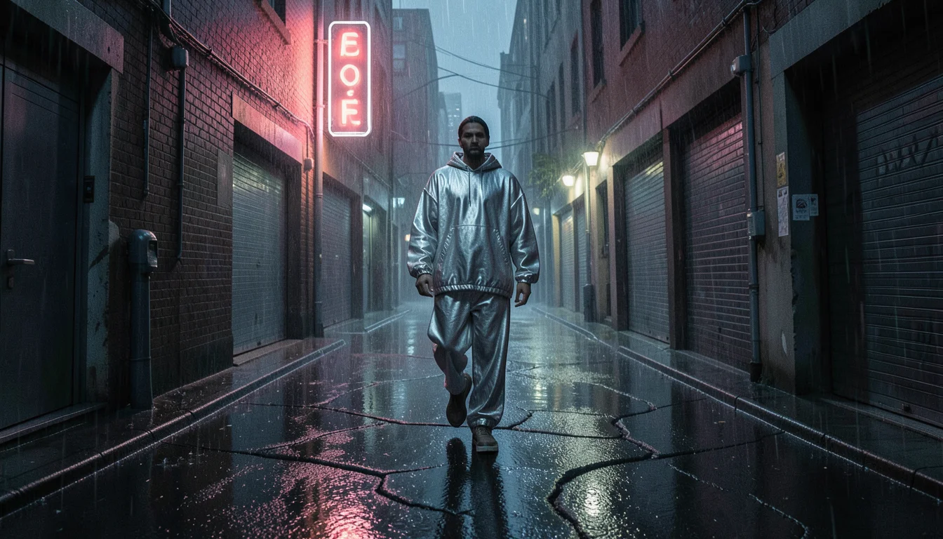 Neon Alley Drift — Flux AI prompt
