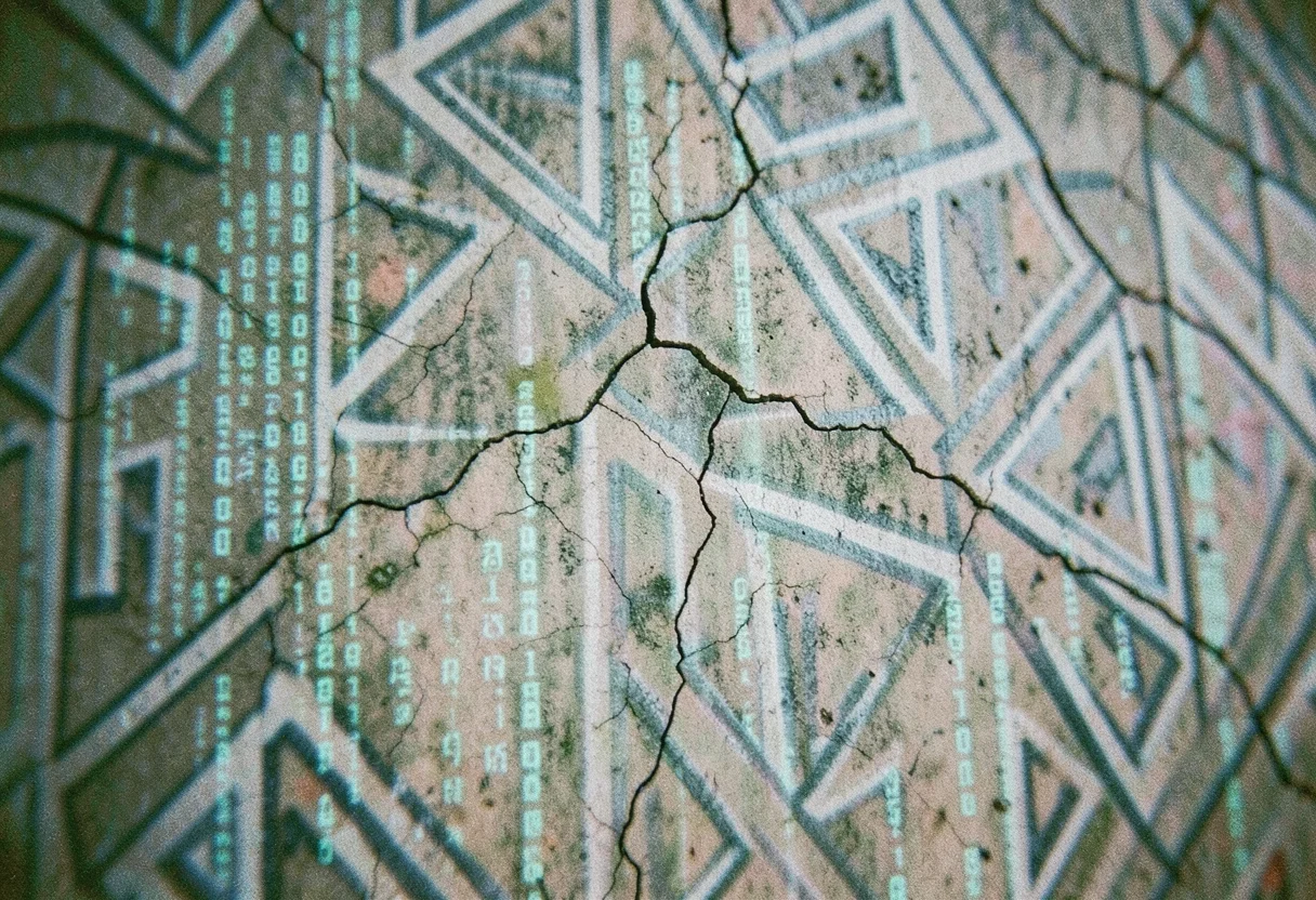 Street Code Glitch — Flux AI prompt