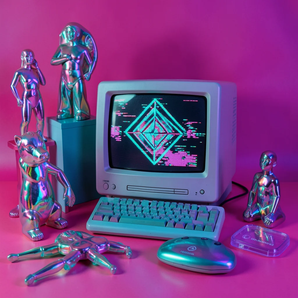 Retro Synth Still — Flux AI prompt
