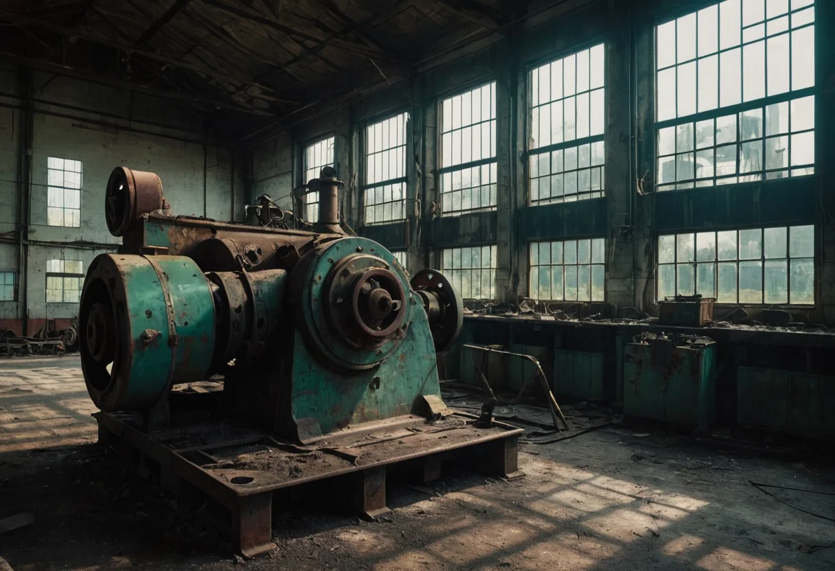 Verdigris Factory — SDXL AI prompt