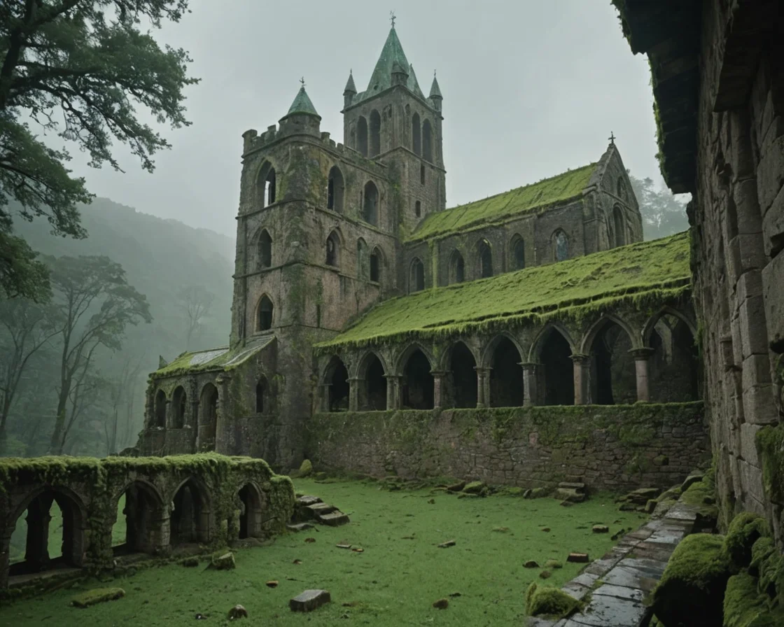 Verdigris Monastery — SDXL AI prompt