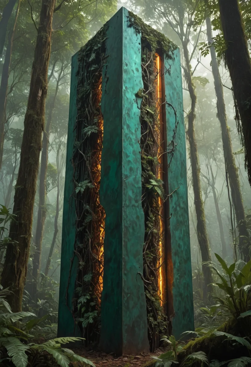 Verdigris Monolith — SDXL AI prompt