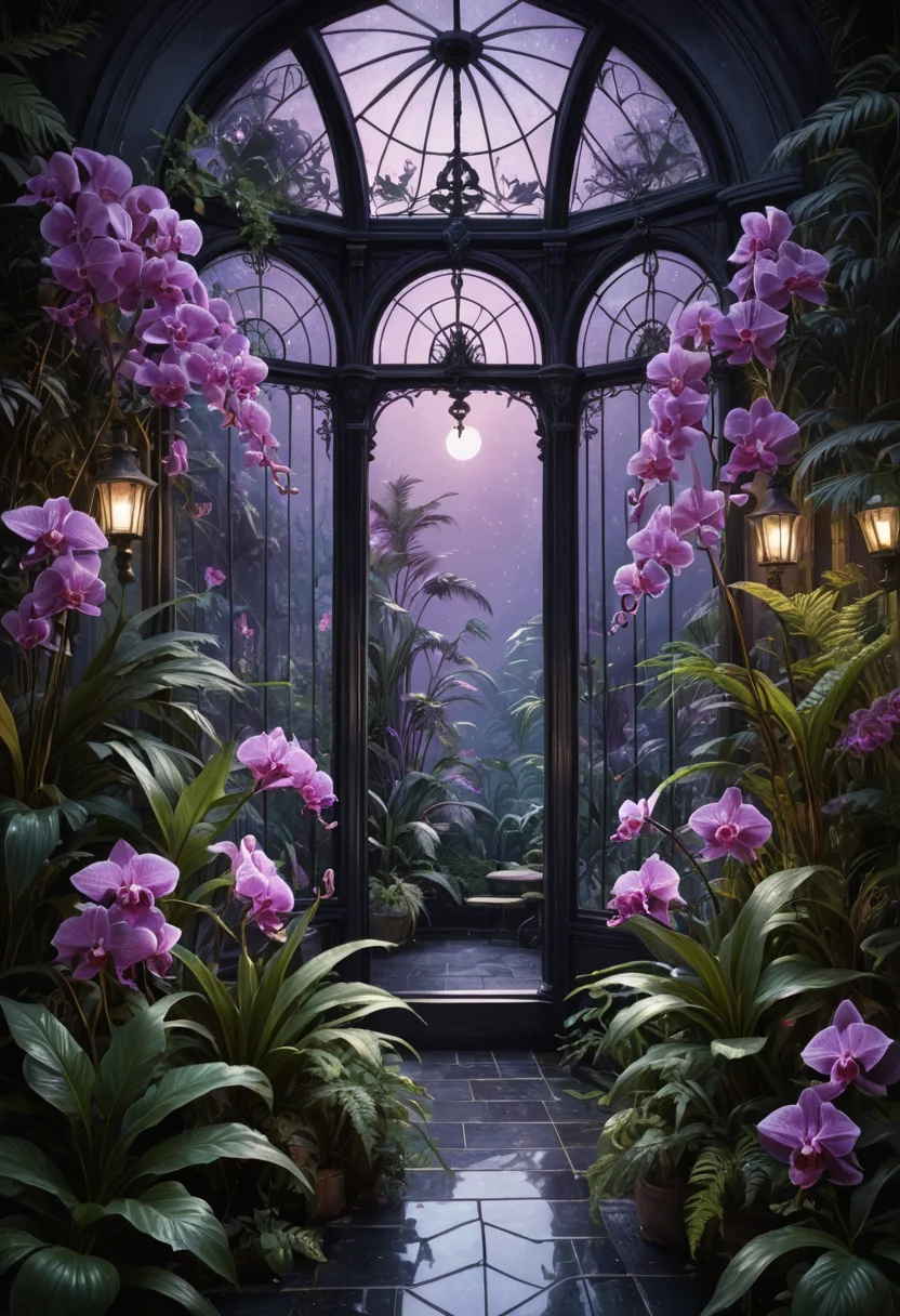 Victorian Glass Conservatory — SDXL AI prompt