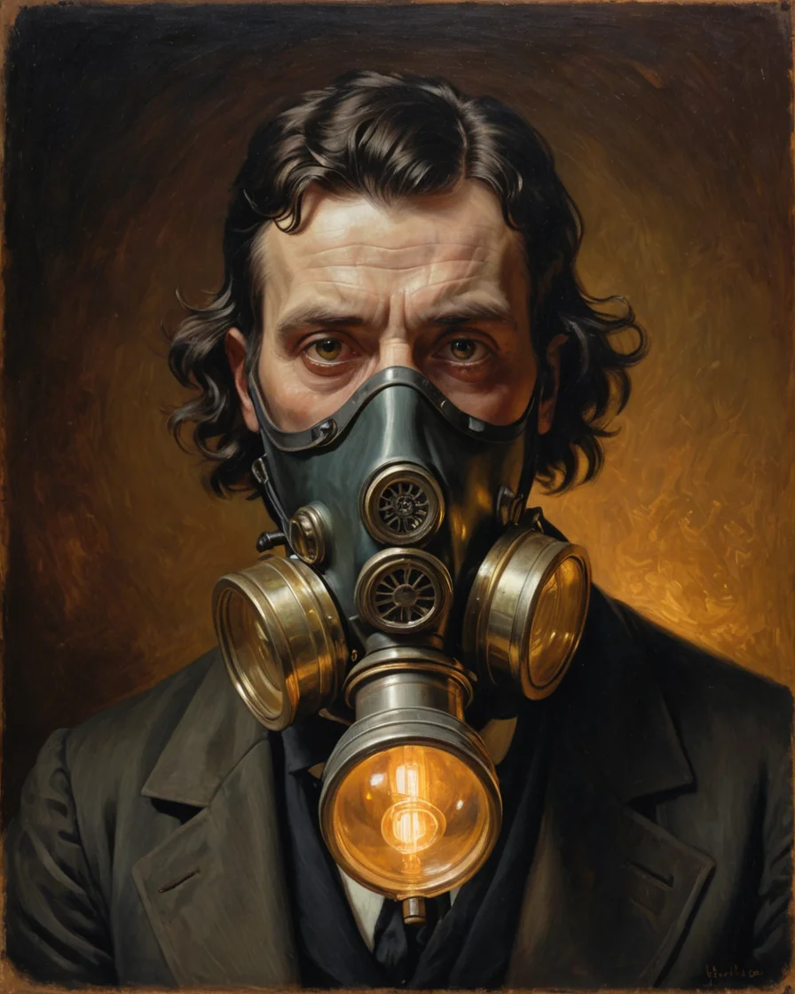 Amber Memory Portrait — SDXL AI prompt