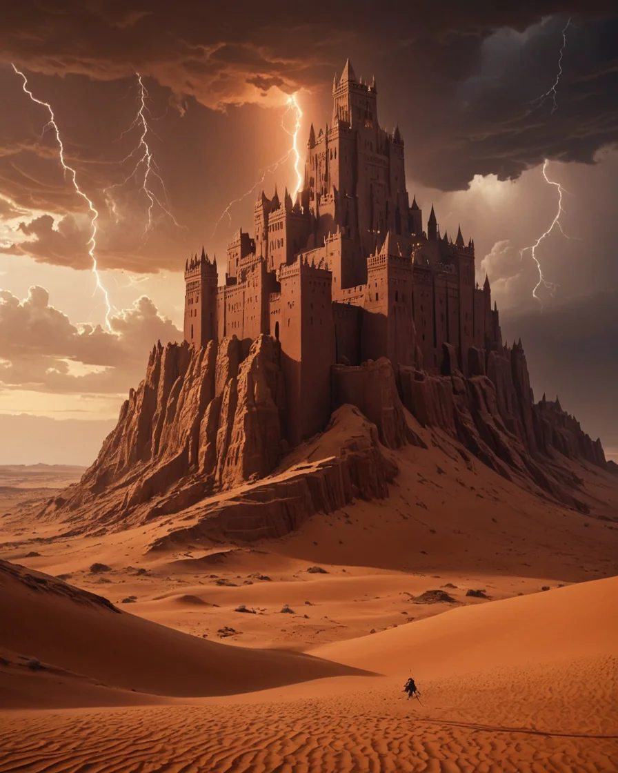 Desert Weather Citadel — SDXL AI prompt