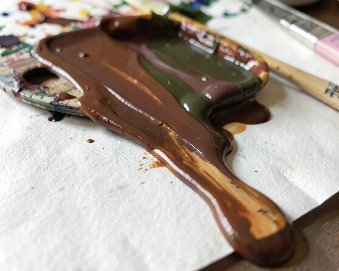 Wet pigment study — Flux AI prompt