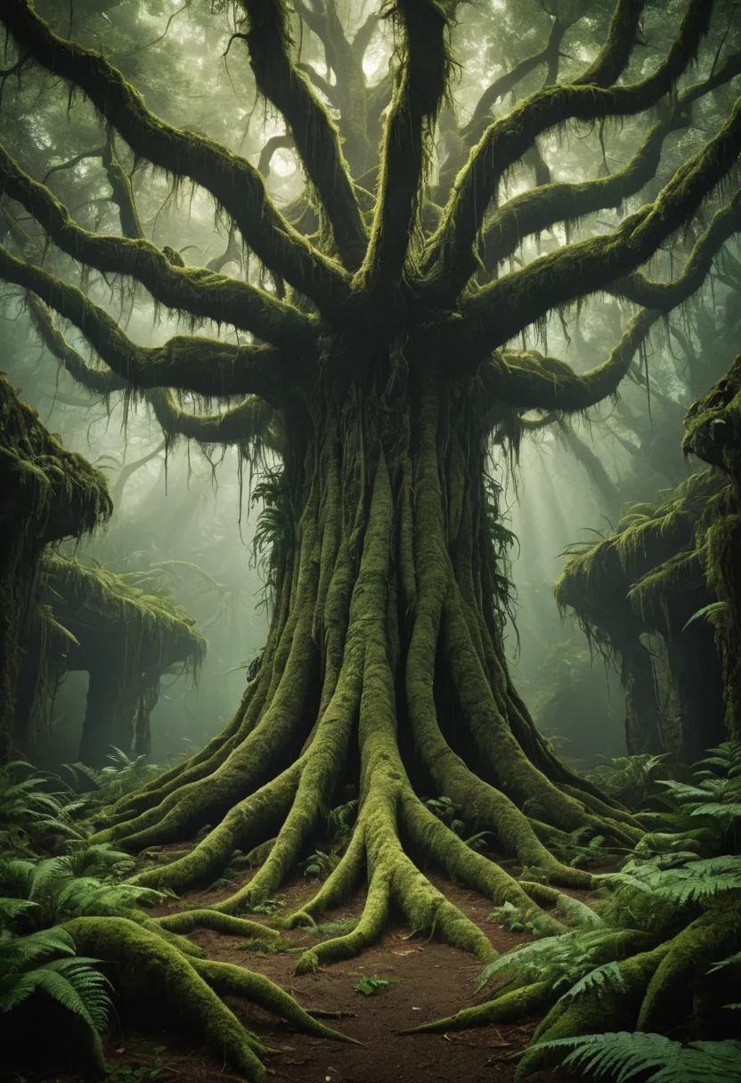 Ancient Root Cathedral — SDXL AI prompt
