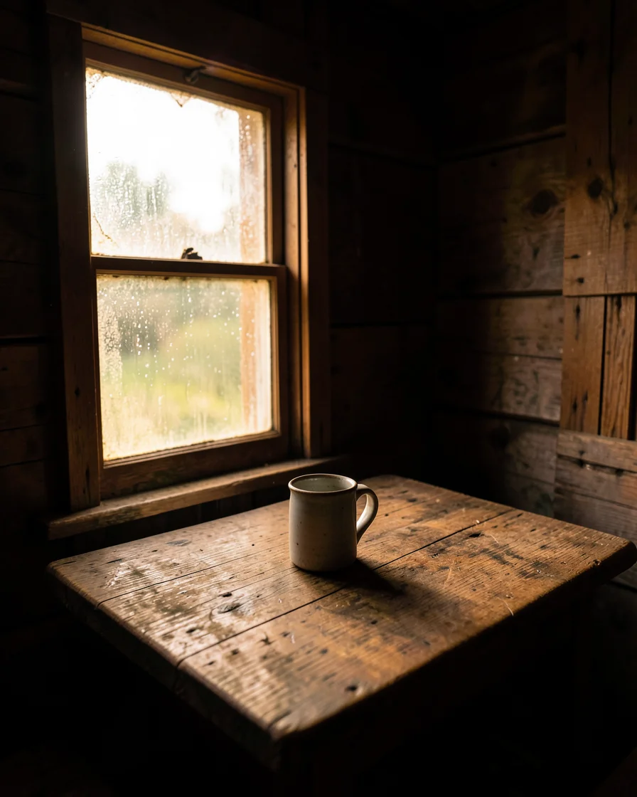 Woodsmoke & Dusk — Flux AI prompt