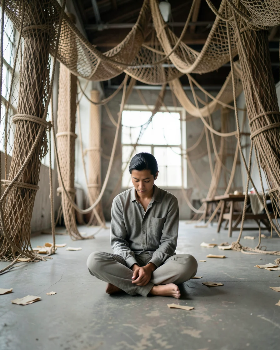 Textile Meditation — Flux AI prompt