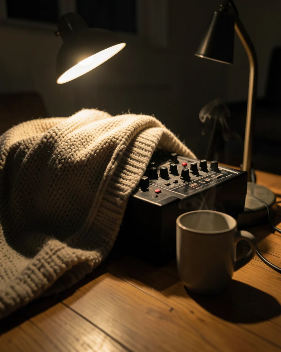 Electric Loom Lounge — Flux AI prompt