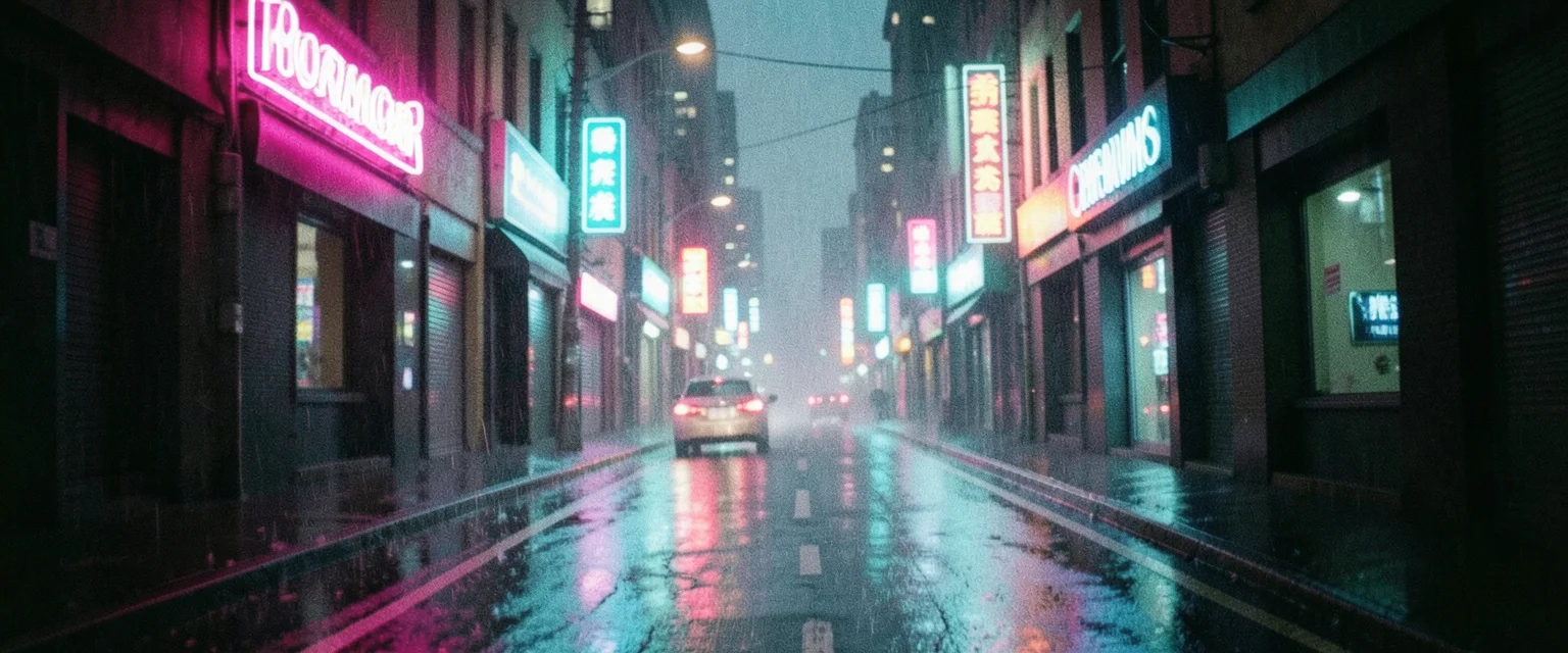 Fading Chrome Drive — Flux AI prompt