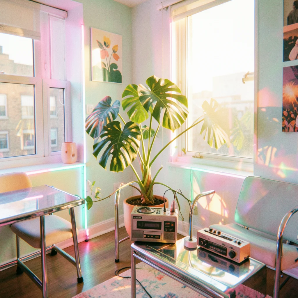 Y2K Plant Apartment — Flux AI prompt