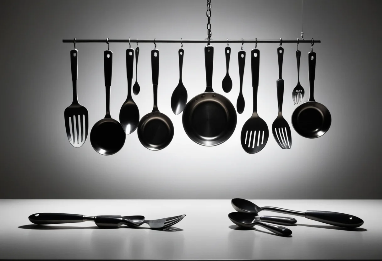 Floating Kitchen Utensils — SDXL AI prompt